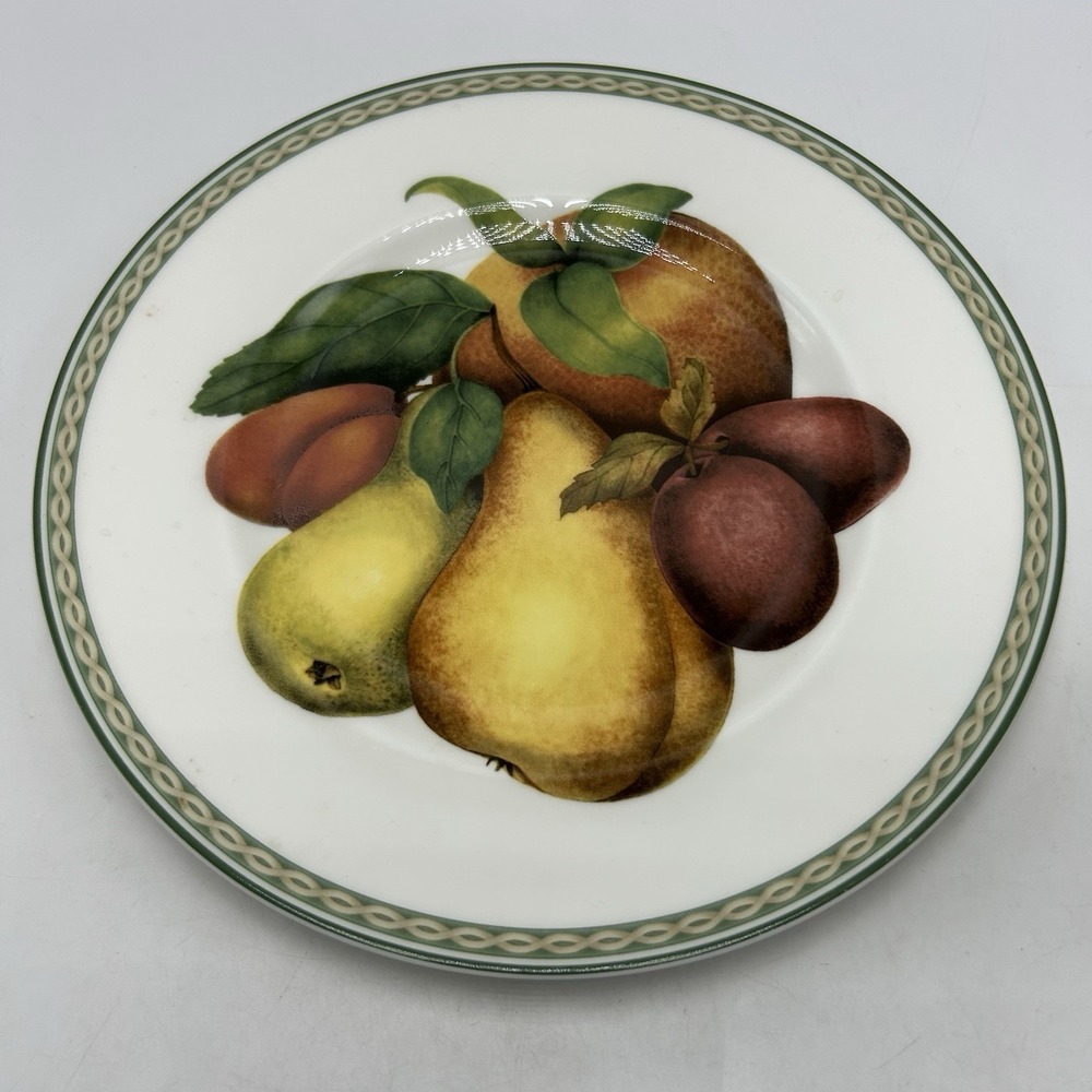 Fitz Floyd Belle Classique Salad Plate Bone China Pear Plum Peach New